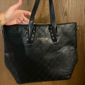 Bebe black leather bag